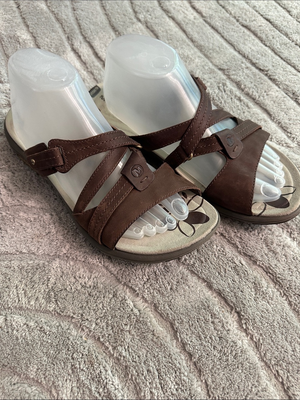 Merrell Brown Leather Strap Women's Sandals